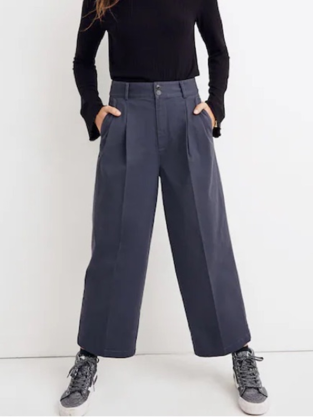 Madewell Pleated High Rise Relaxed Fit Trouser